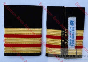 Medical Soft Epaulettes 3 Bar - Merchant Navy Shoulder Insignia