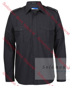 Merchant Navy Epaulette Shirt Mens Long Sleeve - Solomon Brothers Apparel
