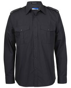 Merchant Navy Epaulette Shirt Mens Long Sleeve - Solomon Brothers Apparel