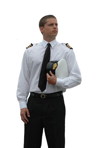 Merchant Navy Epaulette Shirt Mens Long Sleeve - Solomon Brothers Apparel