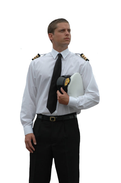 Merchant Navy Epaulette Shirt Mens Long Sleeve - Solomon Brothers Apparel
