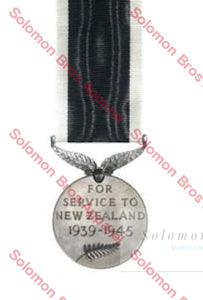 New Zealand War Service Medal 1939-1945 - Solomon Brothers Apparel