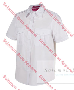 Pilot Epaulette Shirt Ladies Short Sleeve - Solomon Brothers Apparel