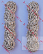Load image into Gallery viewer, Plaited Shoulder Board Silver Insignia
