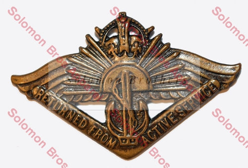 Returned From Active Service Badge ( Current, WWI & WWII ) - Solomon Brothers Apparel