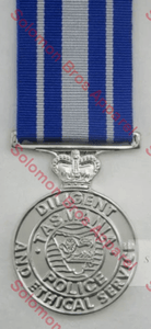 Tasmanian Police Diligent & Ethical Service Medal Medals