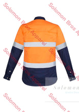 Load image into Gallery viewer, Womens Hi Vis Spliced Industrial L/S Hoop Taped Shirt - Solomon Brothers Apparel
