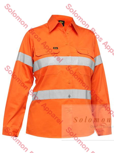 Women’s Taped Hi Vis Cool Lightweight Drill Shirt WORKWEAR