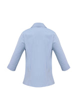 Load image into Gallery viewer, Aspect Ladies 3/4 Sleeve Blouse Blue Stripe - Solomon Brothers Apparel
