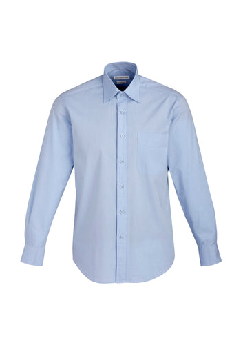 Aspect Mens Long Sleeve Shirt Blue Stripe - Solomon Brothers Apparel