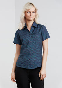 Haven Ladies Short Sleeve Print Blouse - Solomon Brothers Apparel