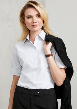 Campaign Ladies Short Sleeve Blouse - Solomon Brothers Apparel