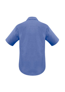 Haven Mens Short Sleeve Shirt Mid Blue - Solomon Brothers Apparel