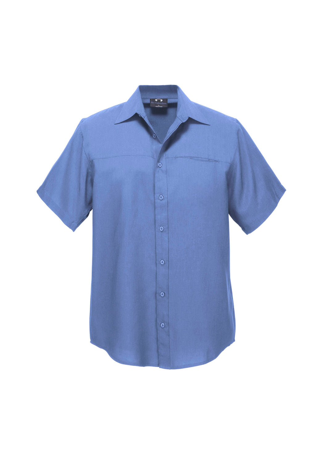 Haven Mens Short Sleeve Shirt Mid Blue - Solomon Brothers Apparel