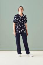 Load image into Gallery viewer, Womens Printed Scrub Top - Solomon Brothers Apparel
