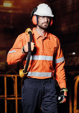Load image into Gallery viewer, Mens Hi Vis Closed Front Hoop Taped Red Flame Metatech Shirt - Solomon Brothers Apparel
