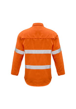 Load image into Gallery viewer, Mens Hi Vis Closed Front Hoop Taped Red Flame Metatech Shirt - Solomon Brothers Apparel
