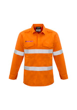 Load image into Gallery viewer, Mens Hi Vis Closed Front Hoop Taped Red Flame Metatech Shirt - Solomon Brothers Apparel
