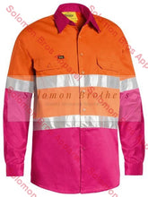Load image into Gallery viewer, Bisley 2 Tone 3M Taped Cool Hi Vis Lightweight Shirt Long Sleeve - Solomon Brothers Apparel
