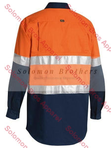 Bisley 2 Tone 3M Taped Cool Hi Vis Lightweight Shirt Long Sleeve - Solomon Brothers Apparel
