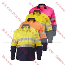 Load image into Gallery viewer, Bisley 2 Tone 3M Taped Hi Vis Cool Lightweight Mens Shirt - Long Sleeve - Solomon Brothers Apparel
