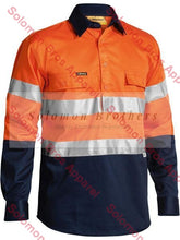 Load image into Gallery viewer, Bisley 2 Tone Closed Front Hi Vis Drill Shirt 3M Reflective Tape - Long Sleeve - Solomon Brothers Apparel
