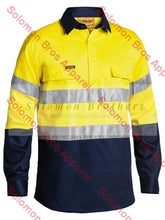 Load image into Gallery viewer, Bisley 2 Tone Closed Front Hi Vis Drill Shirt 3M Reflective Tape - Long Sleeve - Solomon Brothers Apparel
