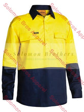 Load image into Gallery viewer, Bisley 2 Tone Closed Front Hi Vis Drill Shirt - Long Sleeve - Solomon Brothers Apparel
