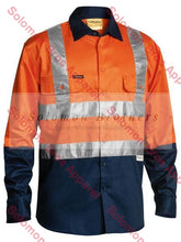 Load image into Gallery viewer, Bisley 2 Tone Hi Vis Drill Shirt 3M Reflective Tape - Long Sleeve - Solomon Brothers Apparel
