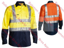 Load image into Gallery viewer, Bisley 2 Tone Hi Vis Drill Shirt 3M Reflective Tape - Long Sleeve - Solomon Brothers Apparel
