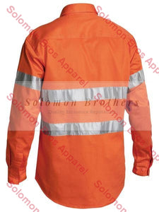 Bisley 3M Taped Closed Front Cotton Drill Shirt L/S - Solomon Brothers Apparel