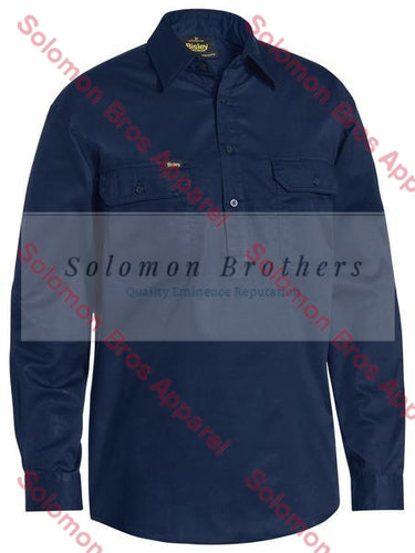 Bisley Closed Front Cool Lightweight Cotton Drill Shirt L/S - Solomon Brothers Apparel