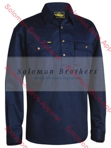 Bisley Closed Front Cotton Drill Shirt L/S - Solomon Brothers Apparel