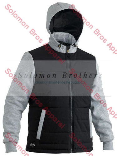 Bisley Flex & Move Contrast Puffer Fleece Hooded Jacket - Solomon Brothers Apparel