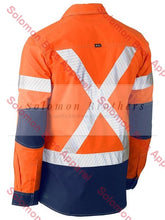 Load image into Gallery viewer, Bisley Flex &amp; Move Two tone Hi Vis Stretch Utility Shirt - Long Sleeve - Solomon Brothers Apparel
