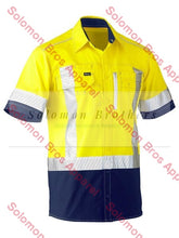 Load image into Gallery viewer, Bisley Flex &amp; Move Two tone Hi Vis Stretch Utility Shirt - Short Sleeve - Solomon Brothers Apparel

