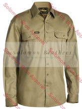 Load image into Gallery viewer, Bisley Original Cotton Drill Shirt L/s Khaki / Sm Workwear

