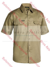 Load image into Gallery viewer, Bisley Original Cotton Drill Shirt S/s Khaki / Sm Workwear
