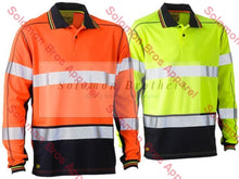 Load image into Gallery viewer, Bisley Taped Two Tone Hi Vis Polyester Mesh Long Sleeve Polo Shirt - Solomon Brothers Apparel
