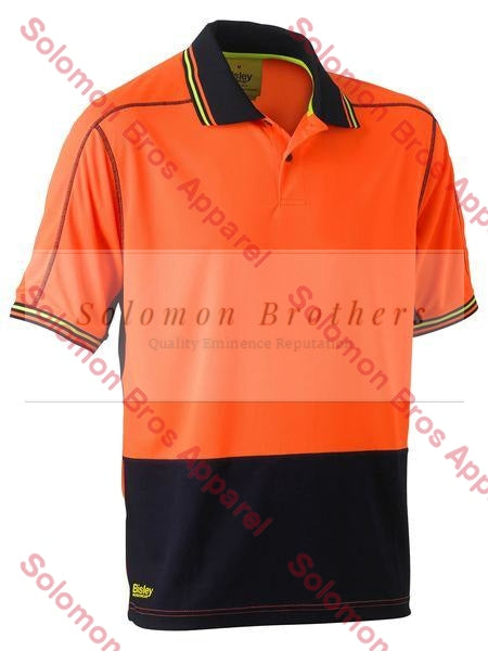 Bisley Two Tone Hi Vis Polyester Mesh Short Sleeve Polo Shirt - Solomon Brothers Apparel