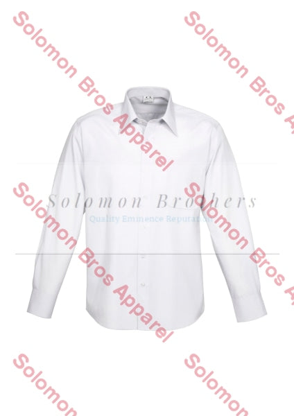 Campaign Mens Long Sleeve Shirt White - Solomon Brothers Apparel