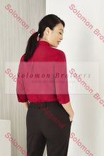 Load image into Gallery viewer, Easy Stretch Ladies 3/4 Sleeve Blouse Plain - Solomon Brothers Apparel
