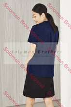 Load image into Gallery viewer, Easy Stretch Ladies Short Sleeve Tunic Plain - Solomon Brothers Apparel
