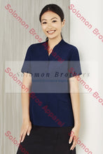 Load image into Gallery viewer, Easy Stretch Ladies Short Sleeve Tunic Plain - Solomon Brothers Apparel
