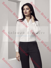 Load image into Gallery viewer, Elise Womens Plain Long Sleeve Blouse - Solomon Brothers Apparel
