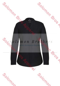 Elise Womens Plain Long Sleeve Blouse - Solomon Brothers Apparel