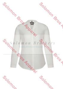 Elise Womens Plain Long Sleeve Blouse - Solomon Brothers Apparel