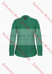 Elise Womens Plain Long Sleeve Blouse - Solomon Brothers Apparel