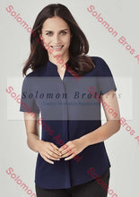 Load image into Gallery viewer, Elise Womens Plain Short Sleeve Blouse - Solomon Brothers Apparel
