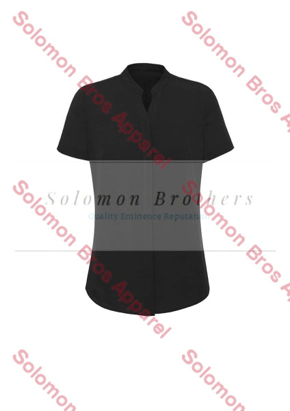 Elise Womens Plain Short Sleeve Blouse - Solomon Brothers Apparel